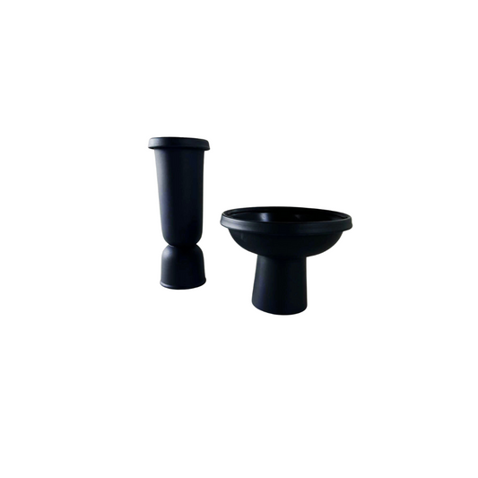 Amphora-Ceramic Vases in Black