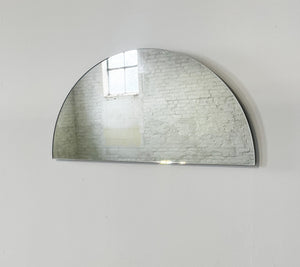 AS IS 12"x24" Clear Half-Circle Mirror (No fringe)